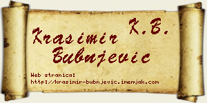 Krasimir Bubnjević vizit kartica